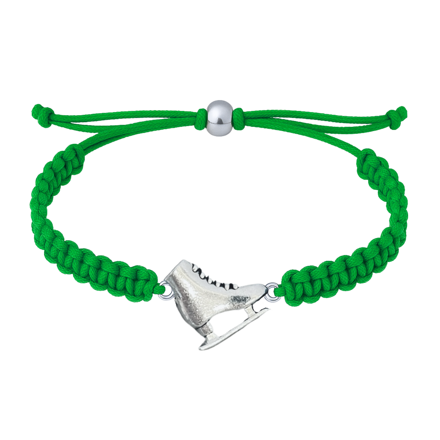  Green adjustable skating bracelet with charm for boys and girls