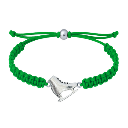  Green adjustable skating bracelet with charm for boys and girls