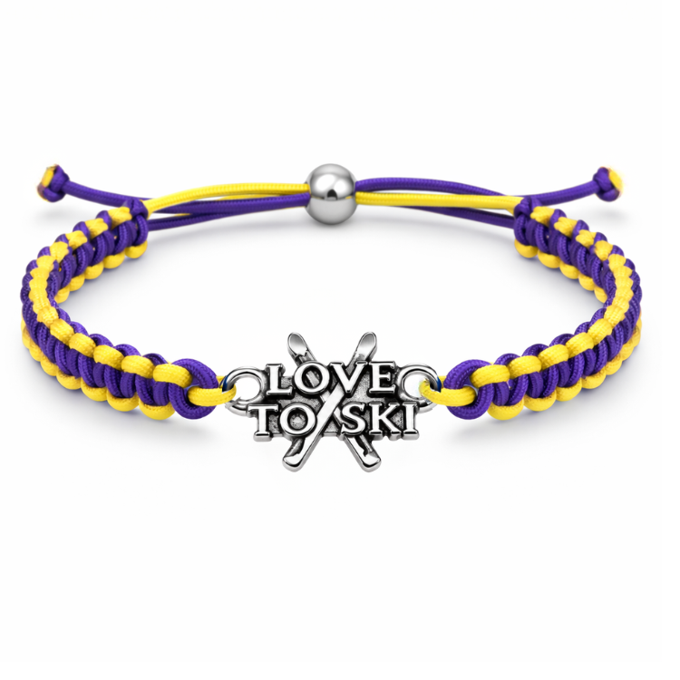 Ski Multi Colored Connector Rope Bracelet