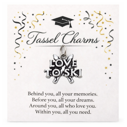 Ski & Snowboard Graduation Tassel Charm