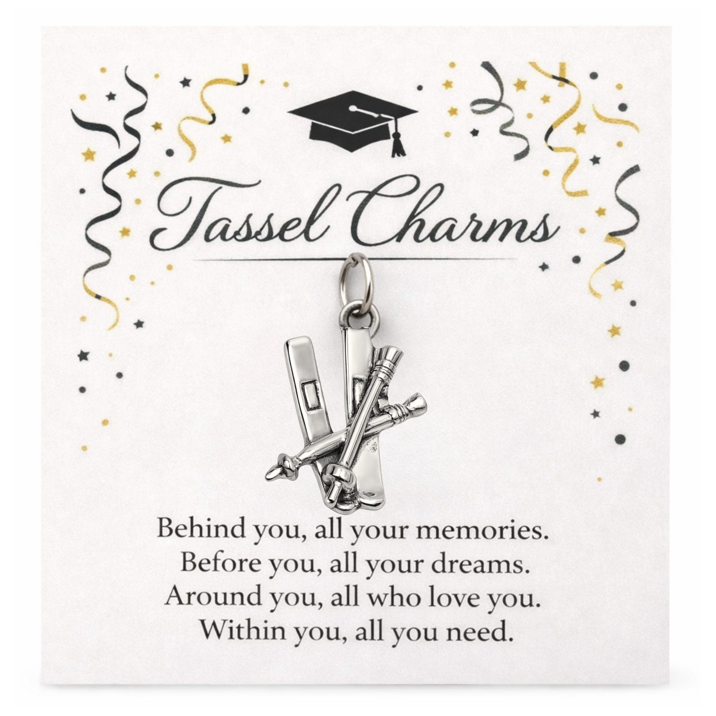 Ski & Snowboard Graduation Tassel Charm