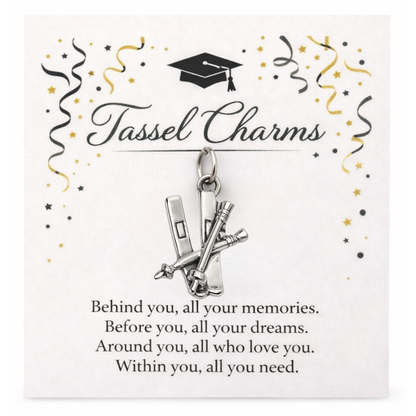 Ski & Snowboard Graduation Tassel Charm