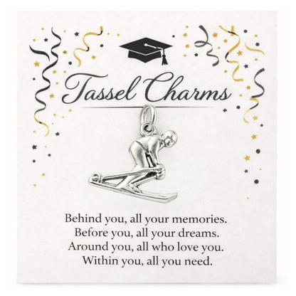 Ski & Snowboard Graduation Tassel Charm