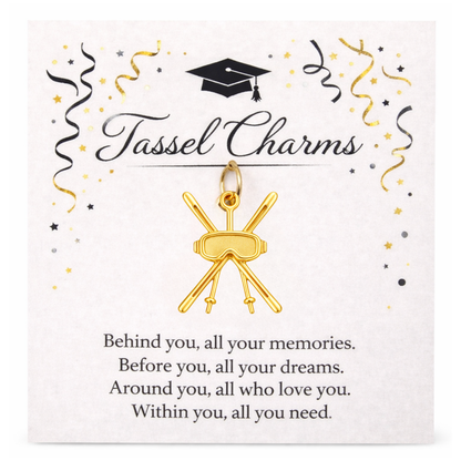 Ski & Snowboard Graduation Tassel Charm