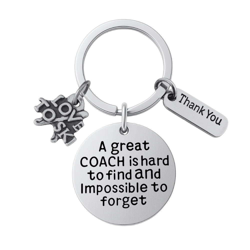 Ski Coach Keychain, Great Coach is Hard to Find Coach Keychain