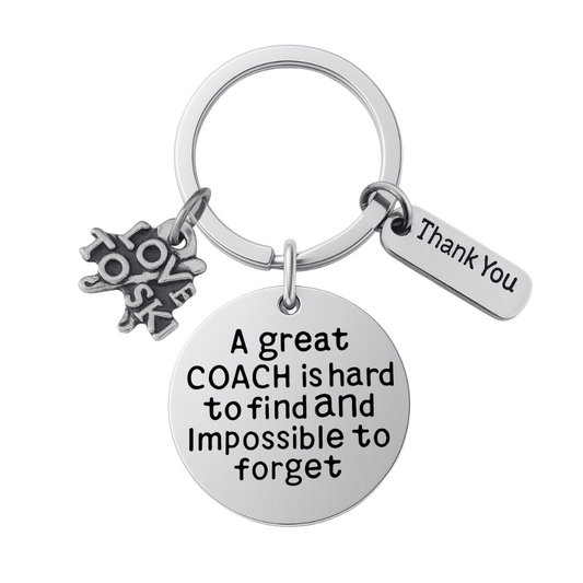 Ski Coach Keychain, Great Coach is Hard to Find Coach Keychain