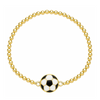 Soccer 14k Gold Beaded Bracelet for women, girls and teens