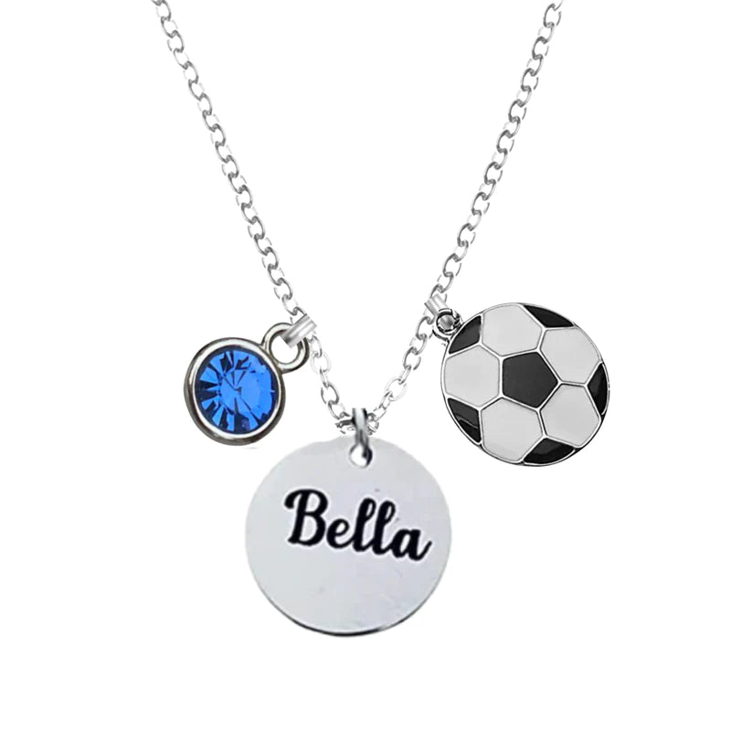 Soccer Engraved Necklace - Pick Charm