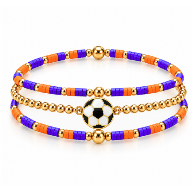 Soccer Game Day Bracelet Stack