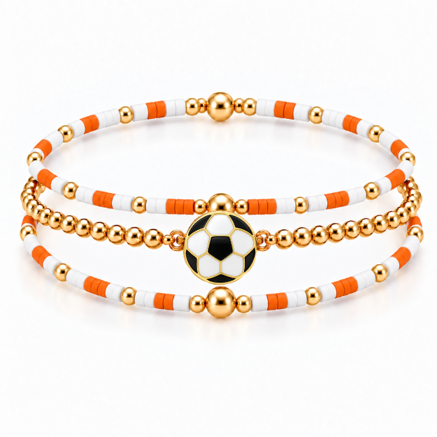 Soccer Game Day Bracelet Stack