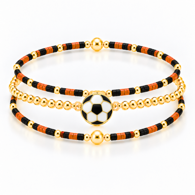 Soccer Game Day Bracelet Stack