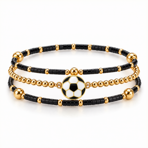 Soccer Game Day Bracelet Stack