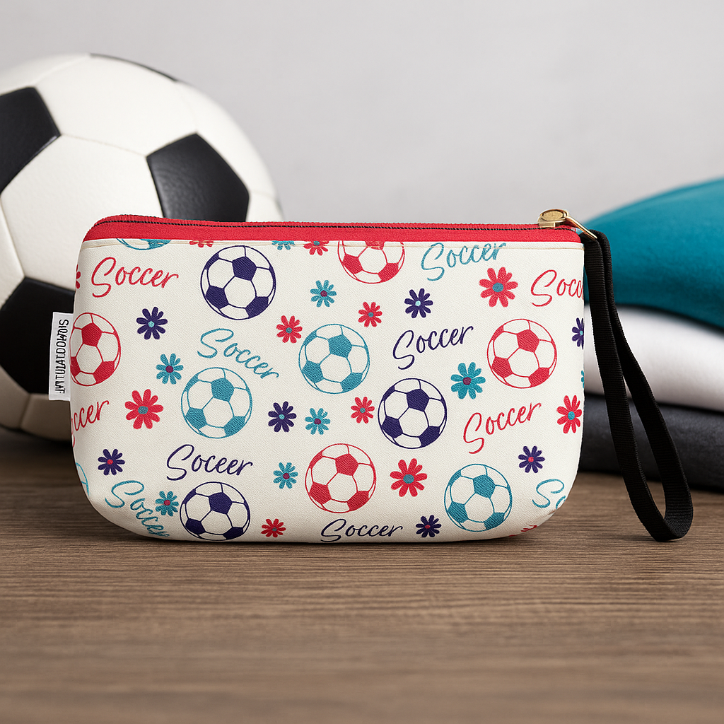Soccer Wristlet Pouch Purse