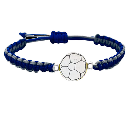 Multi Colored Silver Soccer Bracelet - Pick Colors & Charms