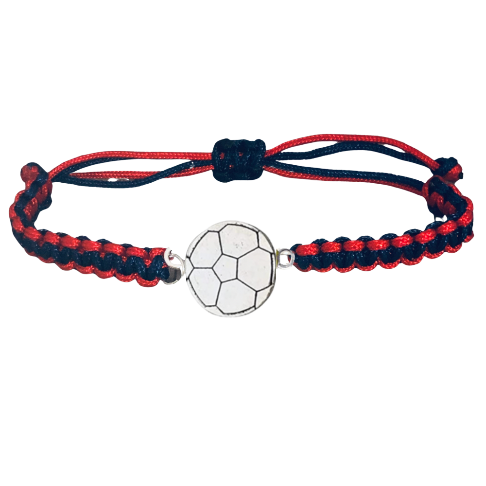 Multi Colored Silver Soccer Bracelet - Pick Colors & Charms