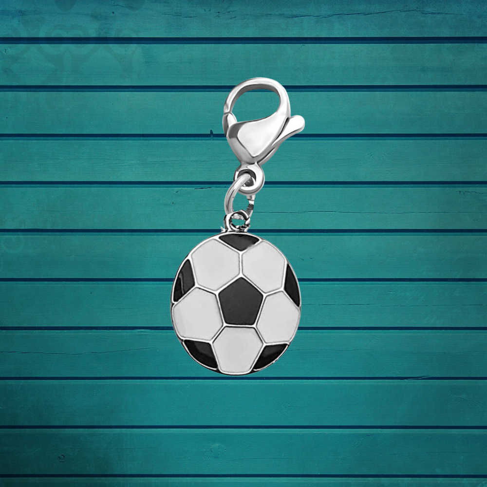 Soccer Clip On Zipper Pull Charm