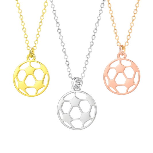 Soccer Ball Stainless Steel Necklace