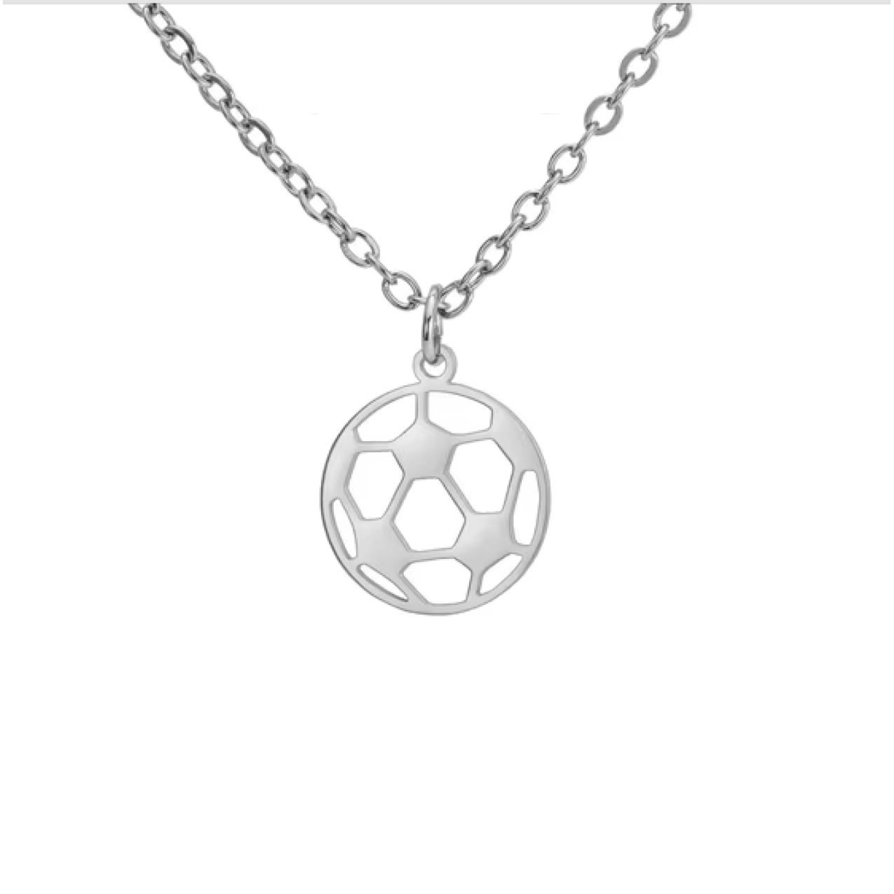 Soccer Ball Stainless Steel Necklace