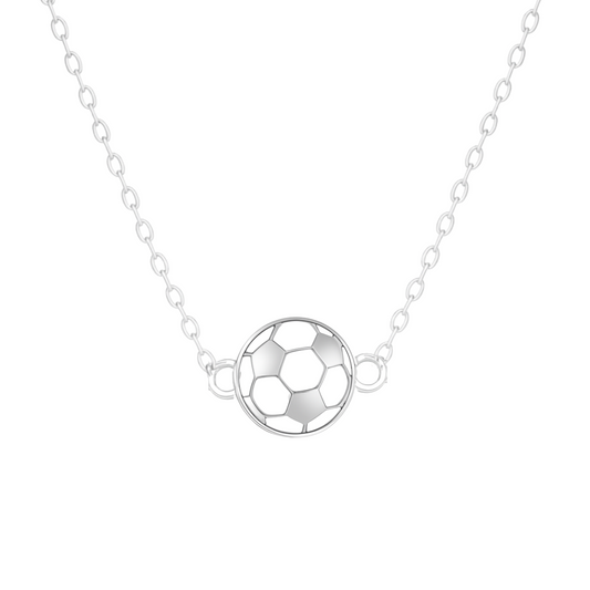 Soccer Stainless Steel Connector Pendant Necklace
