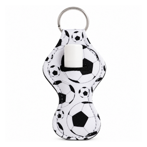 Soccer Chapstick Keychain Holder