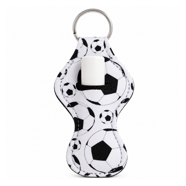 Soccer Chapstick Keychain Holder