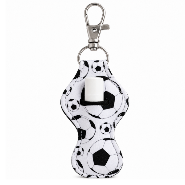Soccer Chapstick Keychain Holder