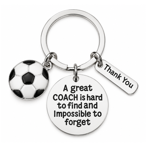 Soccer Coach Keychain, Great Coach is Hard to Find