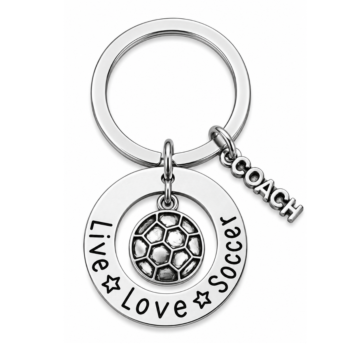 Soccer Coach Keychain - Live Love Soccer
