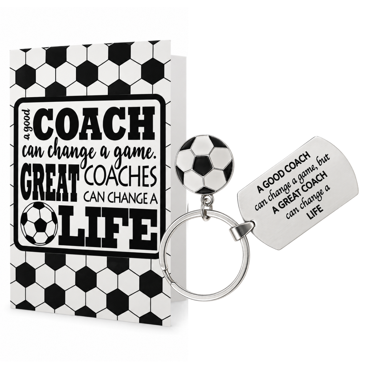 Soccer Coach Keychain & Card Gift Set