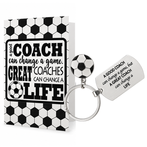 Soccer Coach Keychain & Card Gift Set