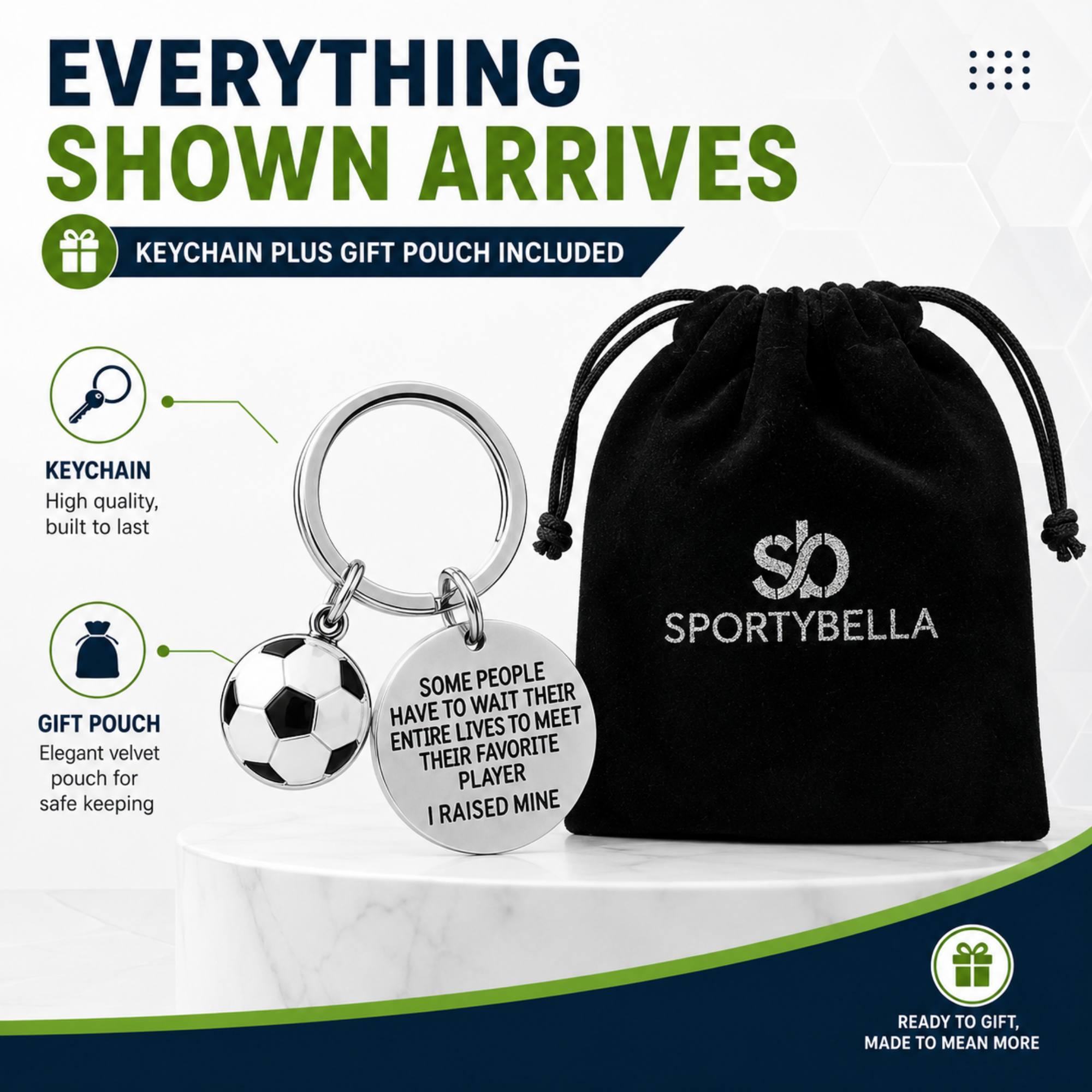 Soccer Mom / Dad Keychain- Some People Have to Wait Their Entire Lives to Meet Their Favorite Player, I Raised Mine