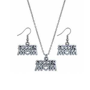 Soccer Mom Necklace & Earrings Set