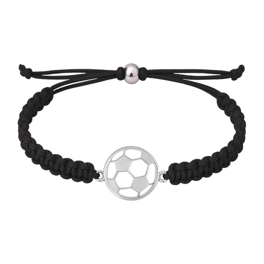 Soccer Stainless Steel Rope Bracelet - Pick Color