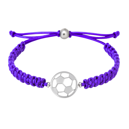 Soccer Stainless Steel Rope Bracelet - Pick Color