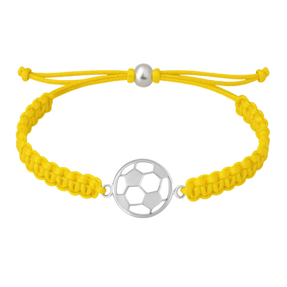 Soccer Stainless Steel Rope Bracelet - Pick Color