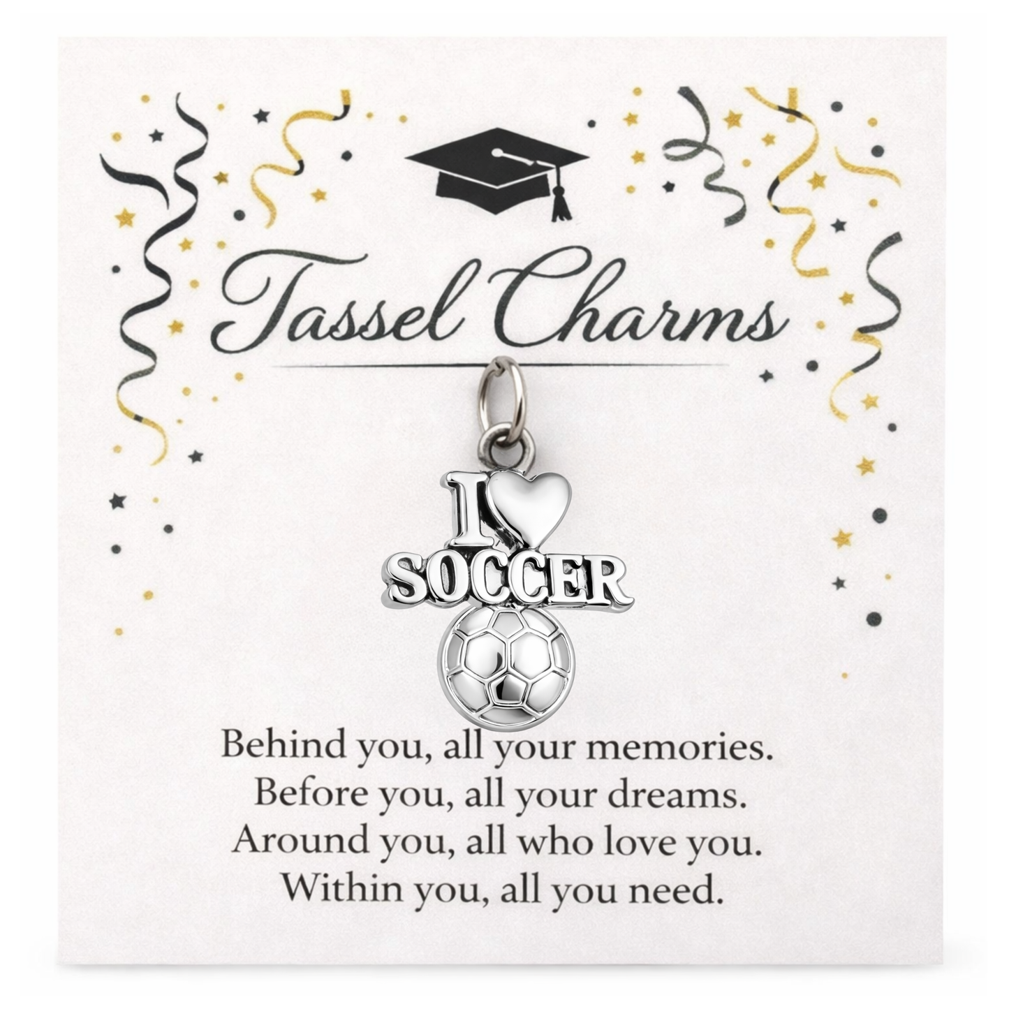 Soccer Graduation Tassel Charm