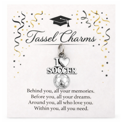 Soccer Graduation Tassel Charm