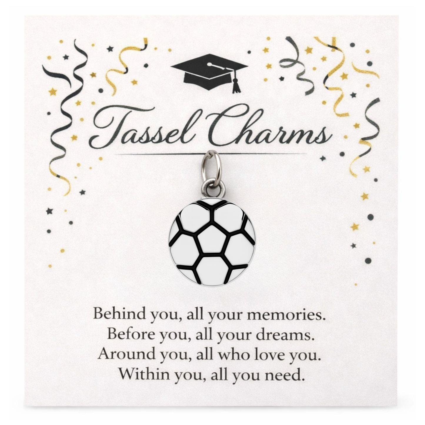 Soccer Graduation Tassel Charm
