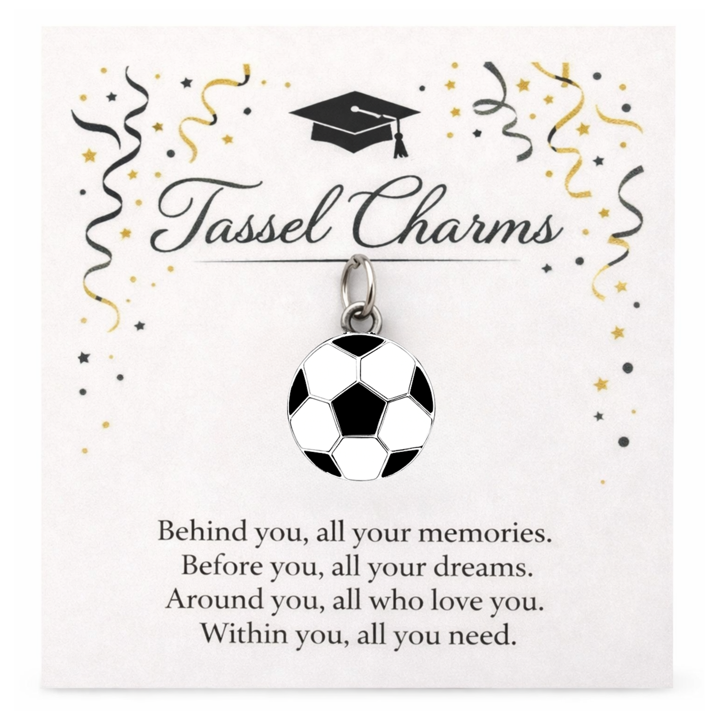 Soccer Graduation Tassel Charm