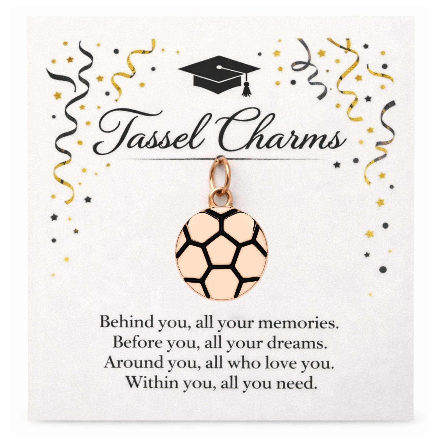 Soccer Graduation Tassel Charm