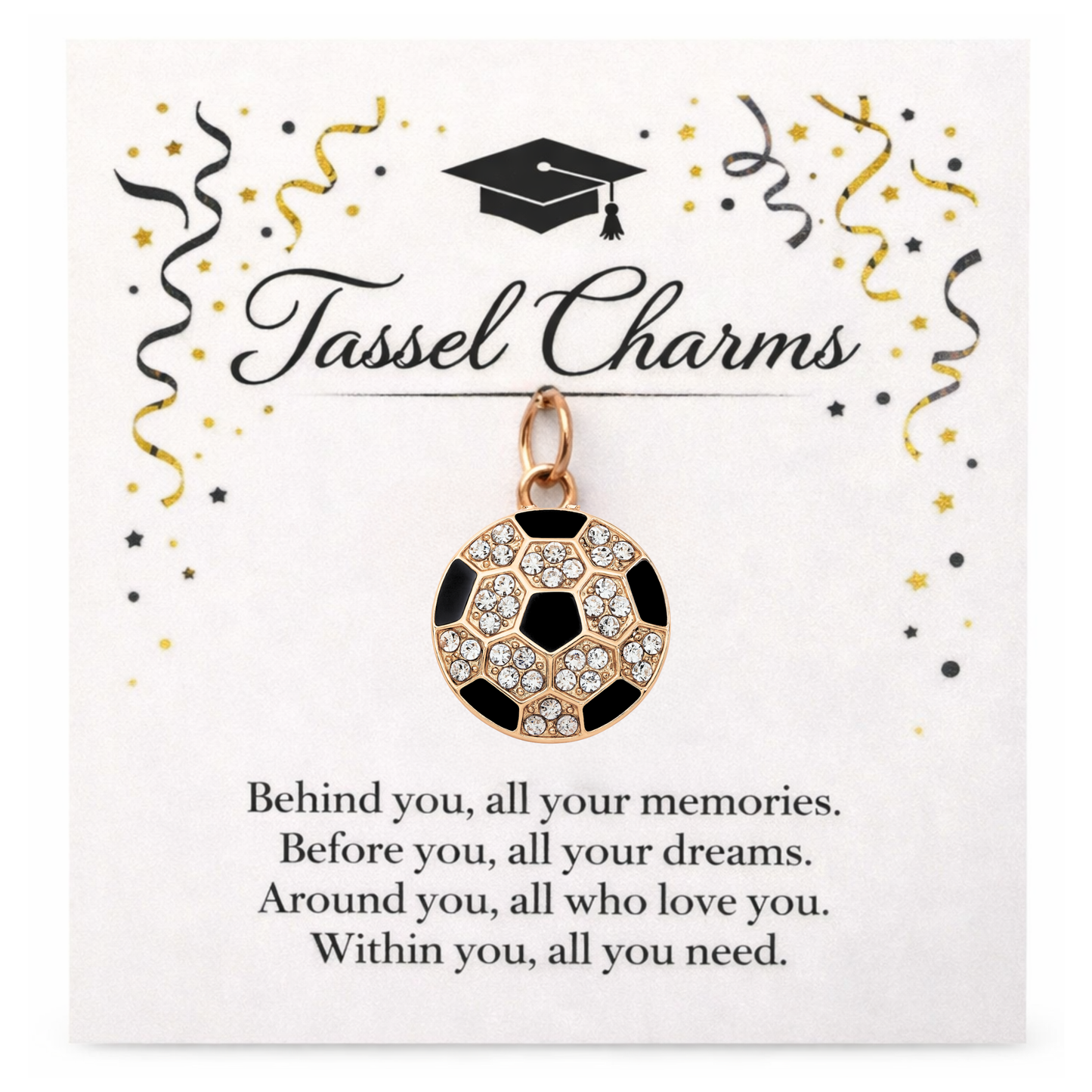 Soccer Graduation Tassel Charm