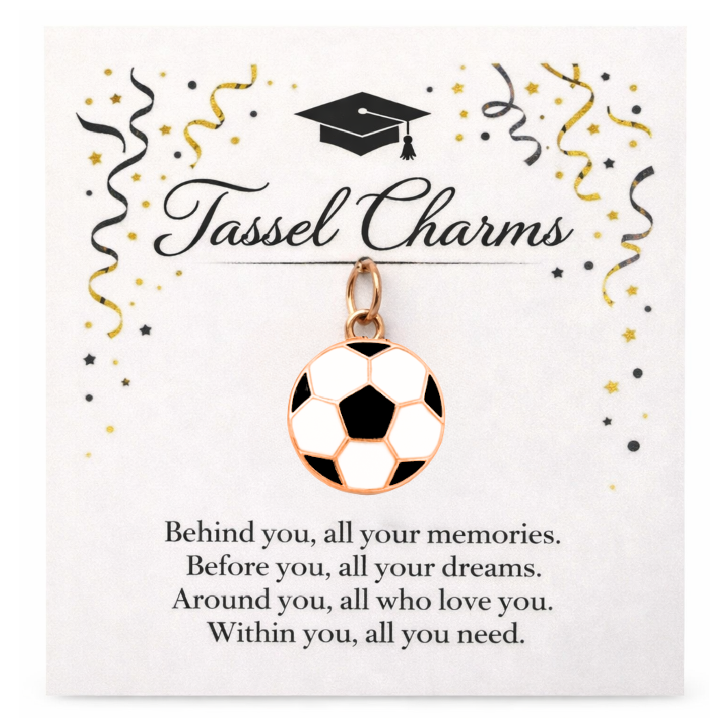 Soccer Graduation Tassel Charm