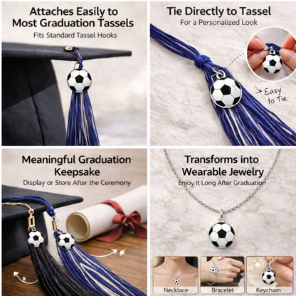 Soccer Graduation Tassel Charm