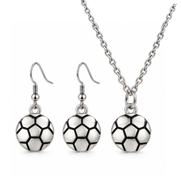 Soccer Necklace & Earring Gift Set