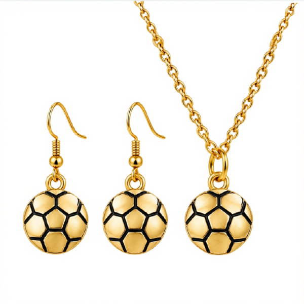 Soccer Necklace & Earring Gift Set