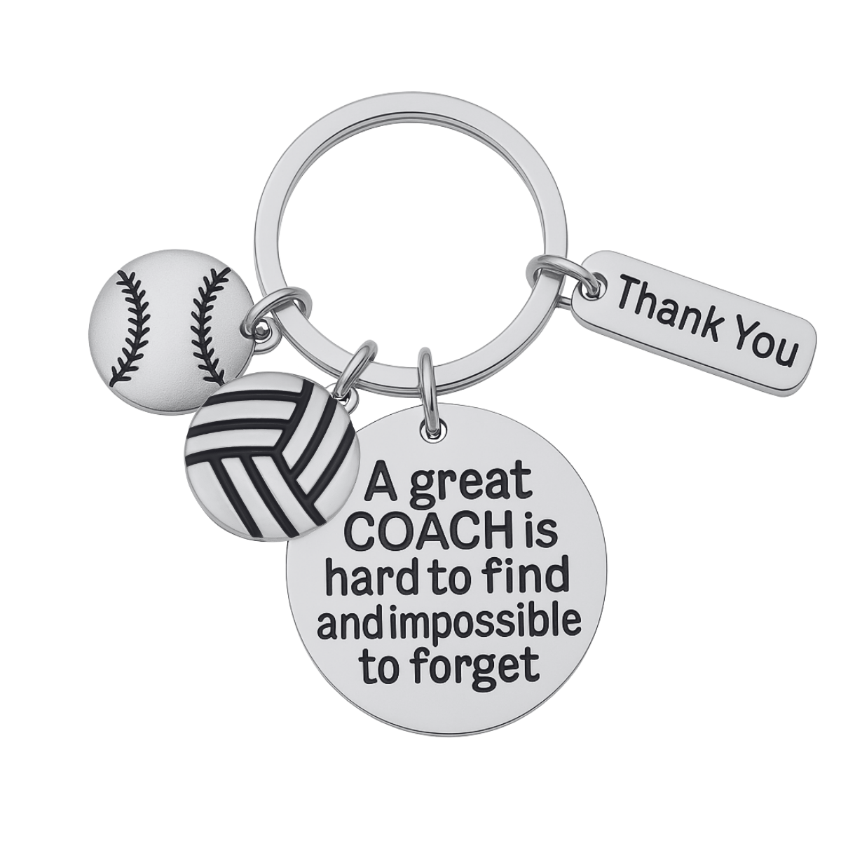 Softball- Volleyball Great Coach is Hard to Find Keychain