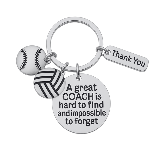 Softball- Volleyball Great Coach is Hard to Find Keychain