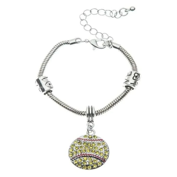 Love Softball Charm Bracelet