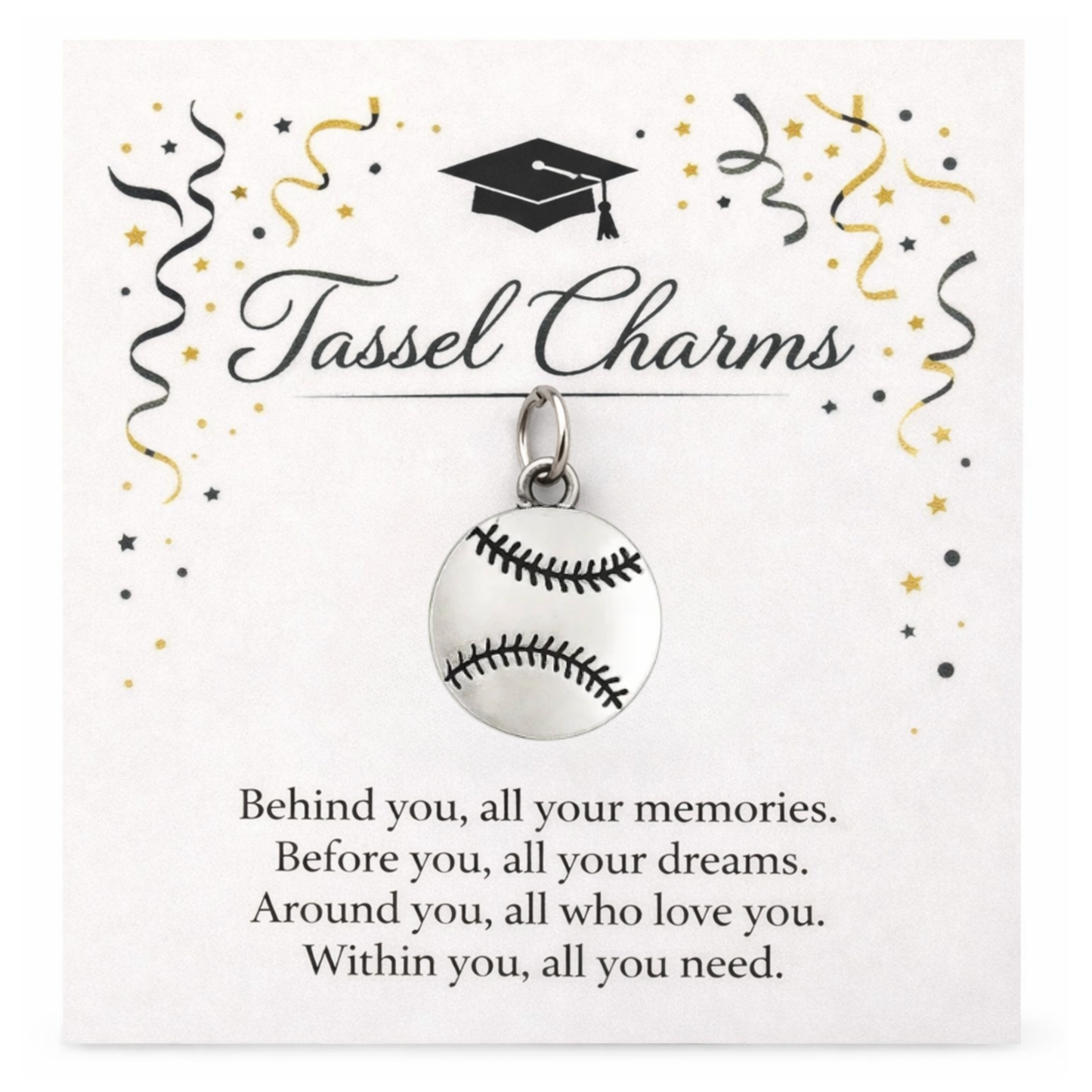 Softball Graduation Tassel Charm