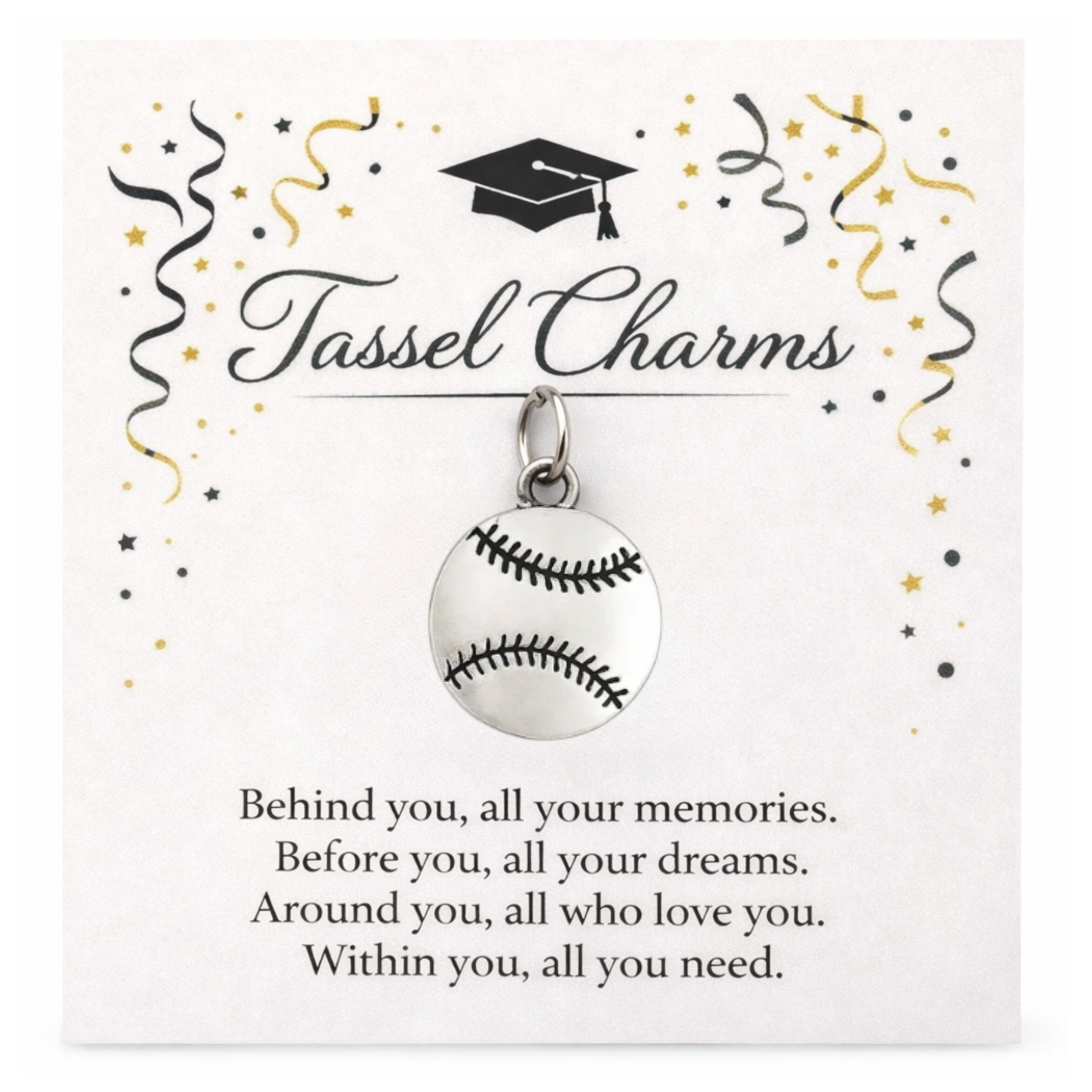 Softball Graduation Tassel Charm